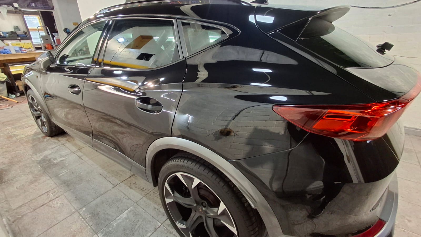 Seat Cupra ceramic coating in Warrington — deep gloss hydrophobic finish by WCD Car Detailing, unit at Fairclough Mill WA5