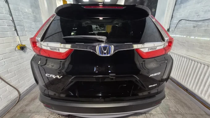 Honda CR-V CR-V AWD badge ceramic coating result in Warrington — gloss tailgate finish by WCD Car Detailing WA5