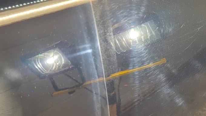 Swirl marks and paint defects on dark paintwork before machine polishing at WCD Car Detailing Warrington — before paint correction