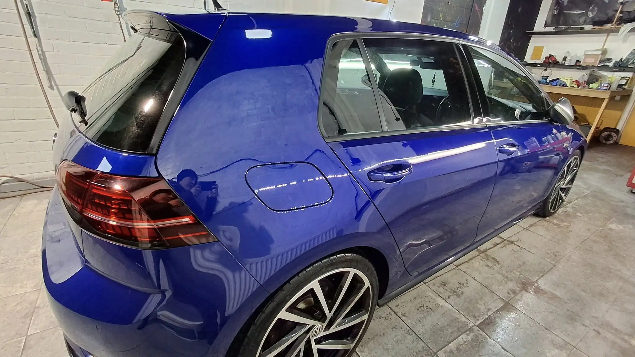 Before and after machine polishing in Warrington — dramatic paint transformation by WCD Car Detailing at Fairclough Mill WA5